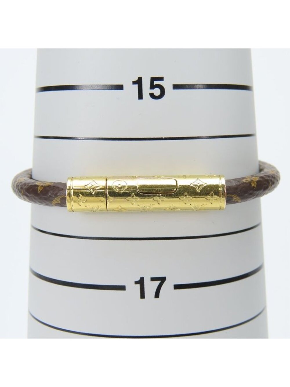 Louis Vuitton Bracelet Confidential M8274 F Monogram Metal Brown - Picture 9 of 9